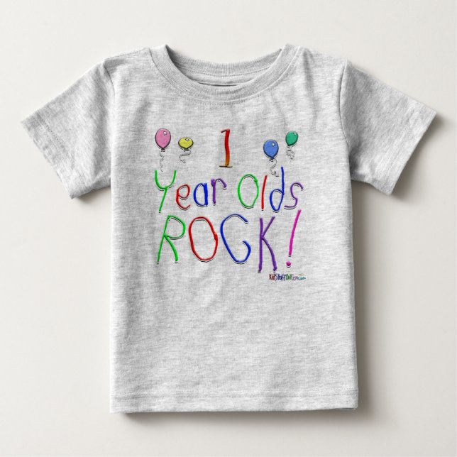 1 Year Olds Rock ! T-shirt (Front)