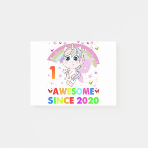 1 Years Old Unicorn Cutie 1st Birthday Unicorn Gif Post-it Notes