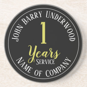 1 Years Service Staff Award Coaster