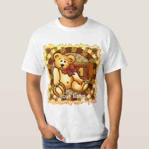 1 Yr Birthday Block Bear birthday t-shirts