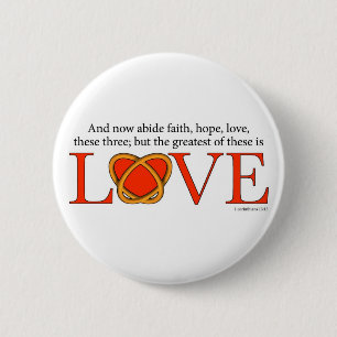 1Corinthians13-13 2 Inch Round Button