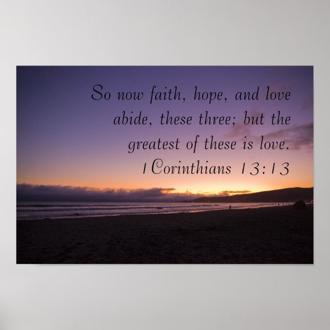 1Corinthians 13:13 Poster (Front)