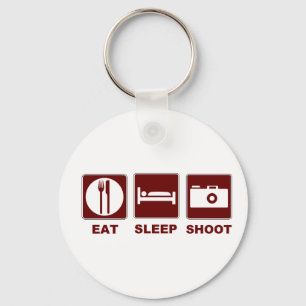1eat sleepBlankSHOOT Keychain