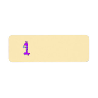 1er anniversaire. Dessin en violet.