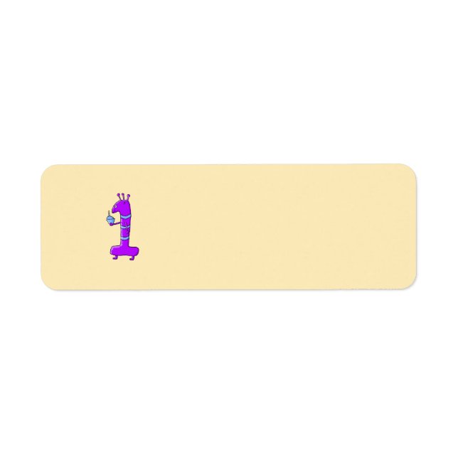 1er anniversaire. Dessin en violet. (Devant)