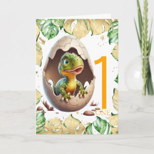 1er Anniversaire Dinosaur Mignonne carte bébé Jung