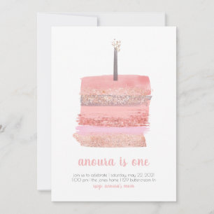 1er anniversaire Invitation   Fille 1er Anniversai