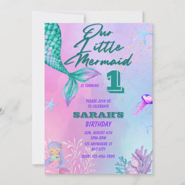 1er anniversaire Invitations (Devant)