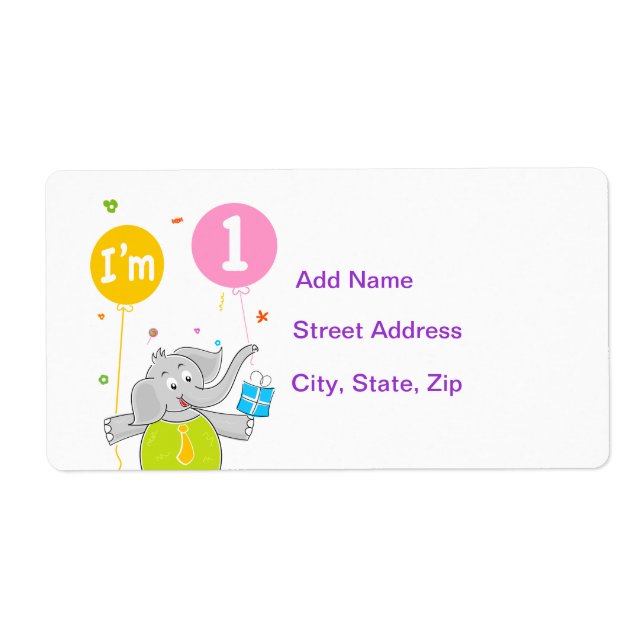 1er anniversaire J'ai 1 ans (Devant)