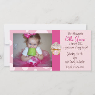 1er anniversaire Photocard Invitation