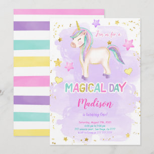 1er anniversaire Unicorn Invitation