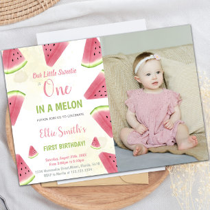 1er anniversaire Watermelon Invitations d'annivers