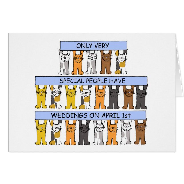 1er avril Félicitations au Mariage (Devant horizontal)