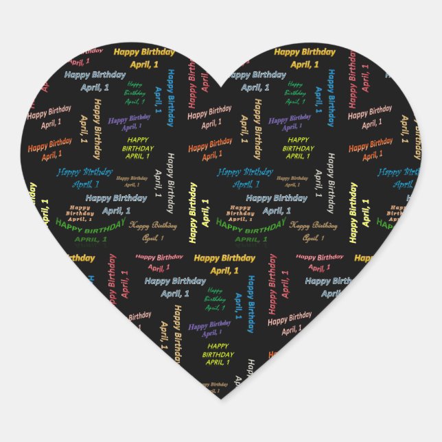 1er avril Sticker pour l'anniversaire (Devant)