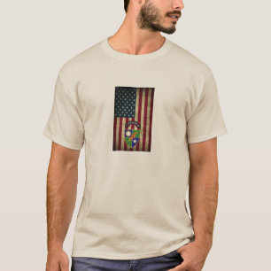1er Bataillon - 75e Ranger T-shirt Drapeau américa