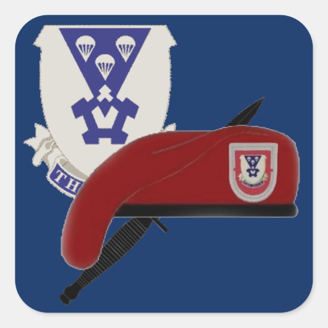 1ER BATTALION 503D INFANTERIE 173D STICKERS AÉROBO (Devant)