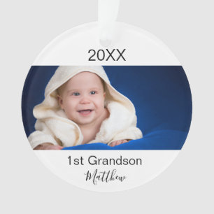 1er bébé grand-fils sur mesure photo grands-parent