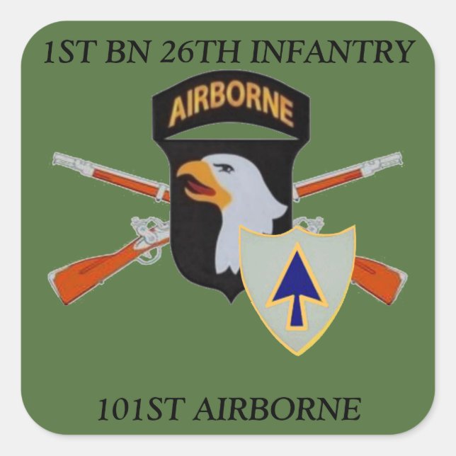 1ER BN 26E INFANTERIE 101E STICKERS AÉROBORNES (Devant)