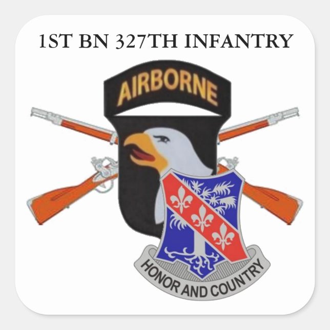 1ER BN 327E INFANTERIE 101E STICKERS AÉROBORNES (Devant)