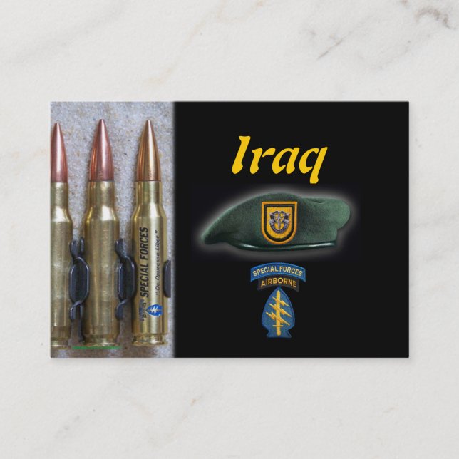1er green béets forces spéciales irak carte de com (Devant)