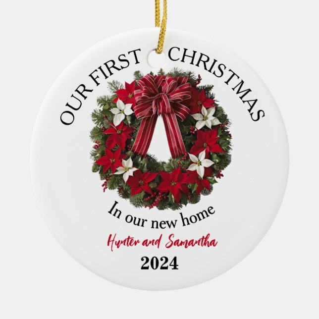 1er Noël Nouvelle maison Ornement personnalisé (Devant)