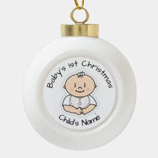 1er ornement de fille de Noël pour bébé - personna