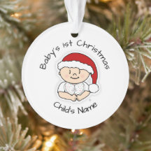 1er ornement de Noël pour bébé - Personnalisé