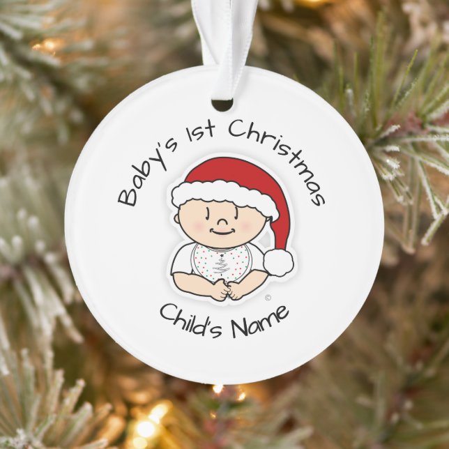 1er ornement de Noël pour bébé - Personnalisé (Arbre)