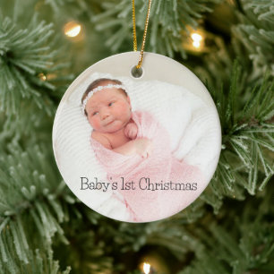 1er ornement en céramique de Noël pour bébé
