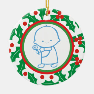 1er Ornement personnalisé de Noël pour bébé de la 