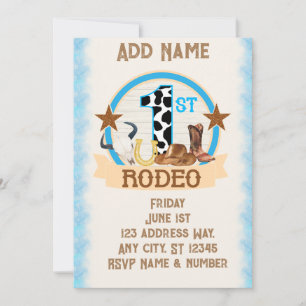 1er Rodéo Invitation Anniversaire