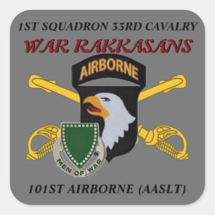 1ER SQUADRON 33E CAVALRY 101E STICKERS AÉROBORNES