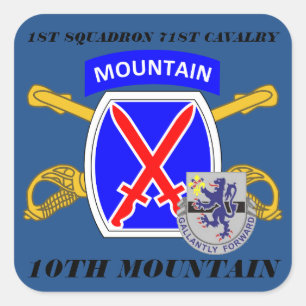 1ER SQUADRON 71E CAVALRY 10E STICKERS DE MONTAGNE