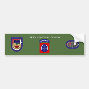 1ER SQUADRON 73E CAVALRY BUMPER STICKER