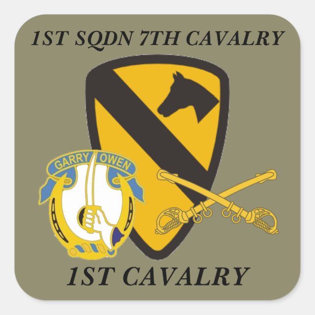 1ER SQUADRON 7E CAVALRY 1ER CAVALRY STICKERS (Devant)