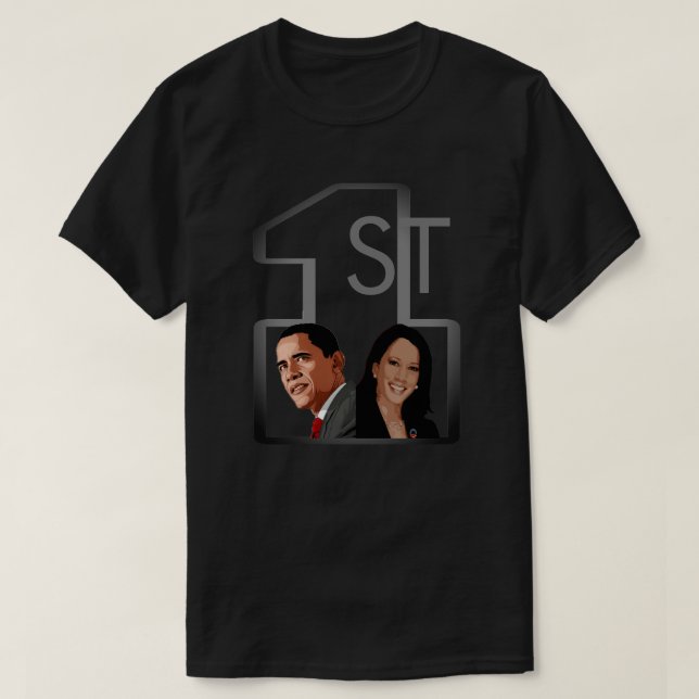 1er T-shirt afro-américain avec Pres et Vice Pres (Design devant)