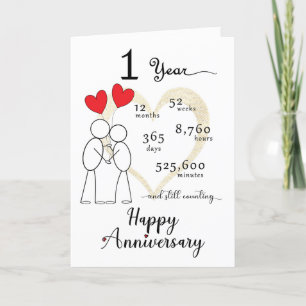 1ère carte d'anniversaire Mariage