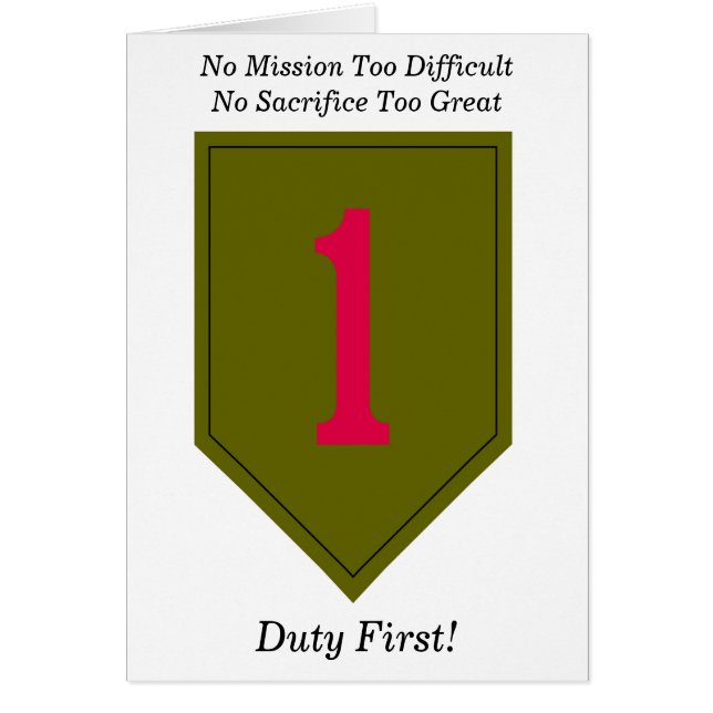 1ère carte de division d'infanterie (Devant)