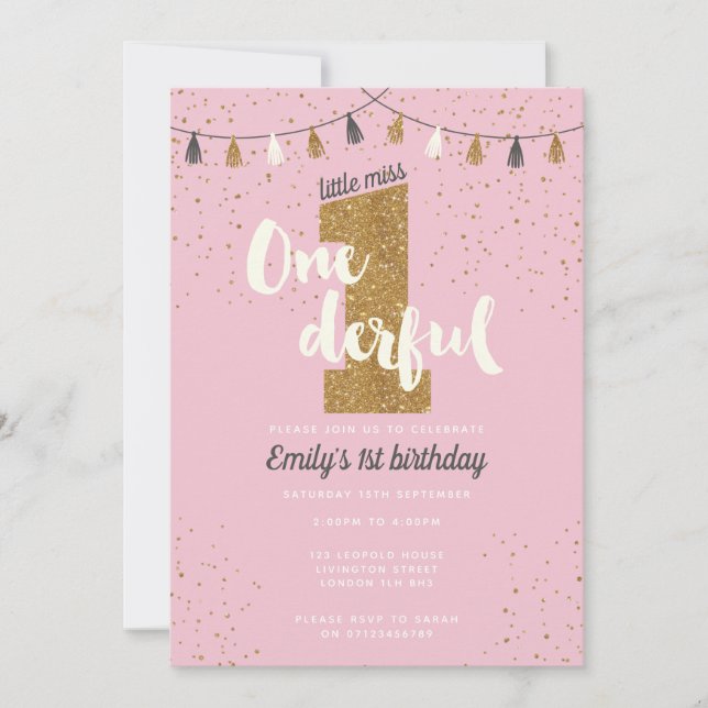 1ère invitation anniversaire - Filles parties scin (Devant)