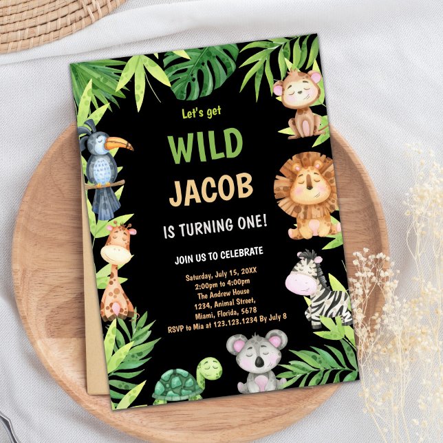 1ère Invitations d'anniversaire Wild One (1st Wild One Birthday Invitations)