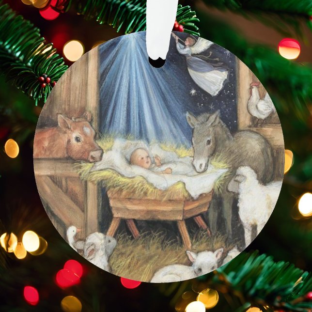 1ère scène de la Nativité Jésus bébé de Noël du bé (Créateur téléchargé)