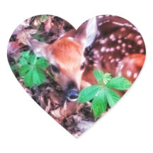 1FAWN HEART STICKERS
