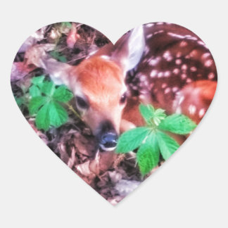 1FAWN HEART STICKERS