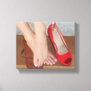 1footwonder Feet Stretched Canvas Print
