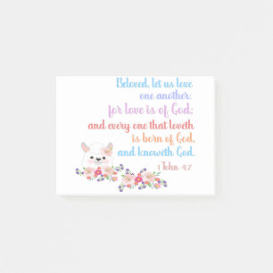 1John4:7 Bible Verse Post-it Notes
