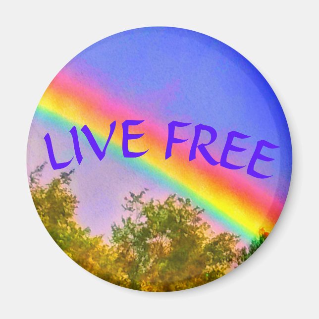 1LIVE FREE RAINBOW MED MAGNET (Devant)