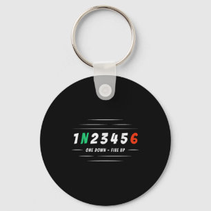 1n256 1 Down 6 Up Motorcycle Racing Biker Gift  Keychain