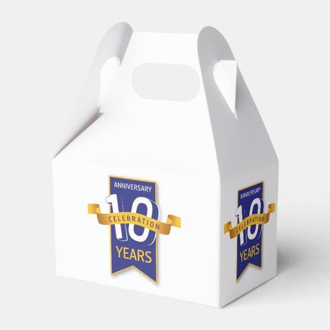 1O Years Anniversary Design Favor Box (Front Side)