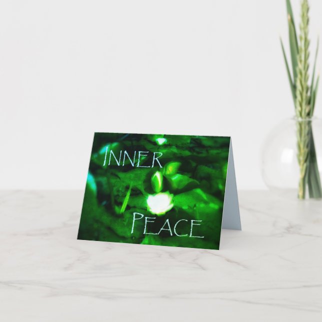 1PETITE CARTE DE SALUT INTÉRIEURE PEACE (Devant)