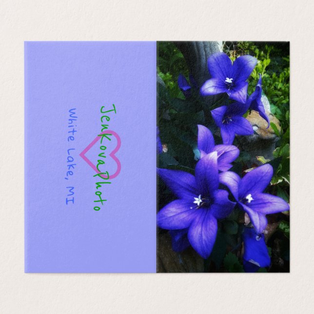 1PURPLE FLOWERS MINI CARDS 2x3.5 horizontal (Outside Unfolded)